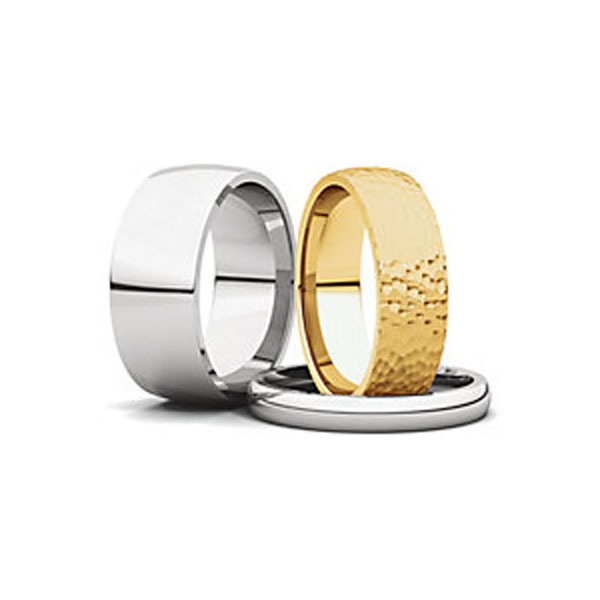 Comfort Fit Light Wedding Bands