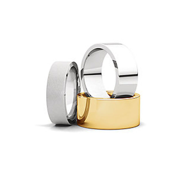 Flat Comfort Fit Wedding Bands