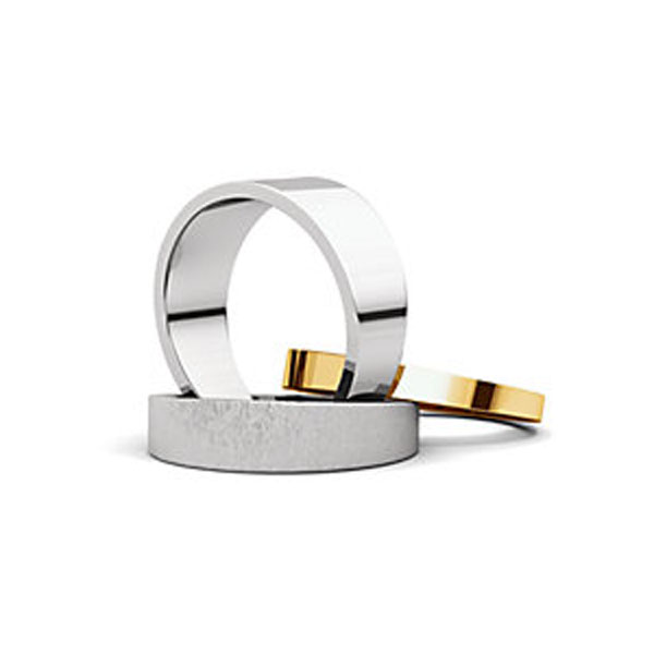 Flat Tapered Wedding Bands