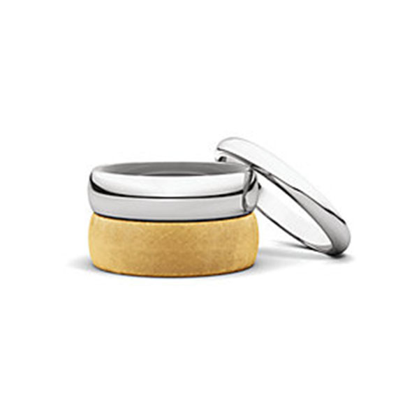 Half Round Light Wedding Bands