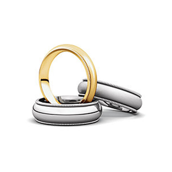 Comfort Fit Light Wedding Bands